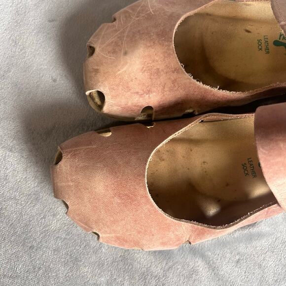 BioNatura women's Shoes Ballerina clog leather wedge low strap 38 - Picture 7 of 8